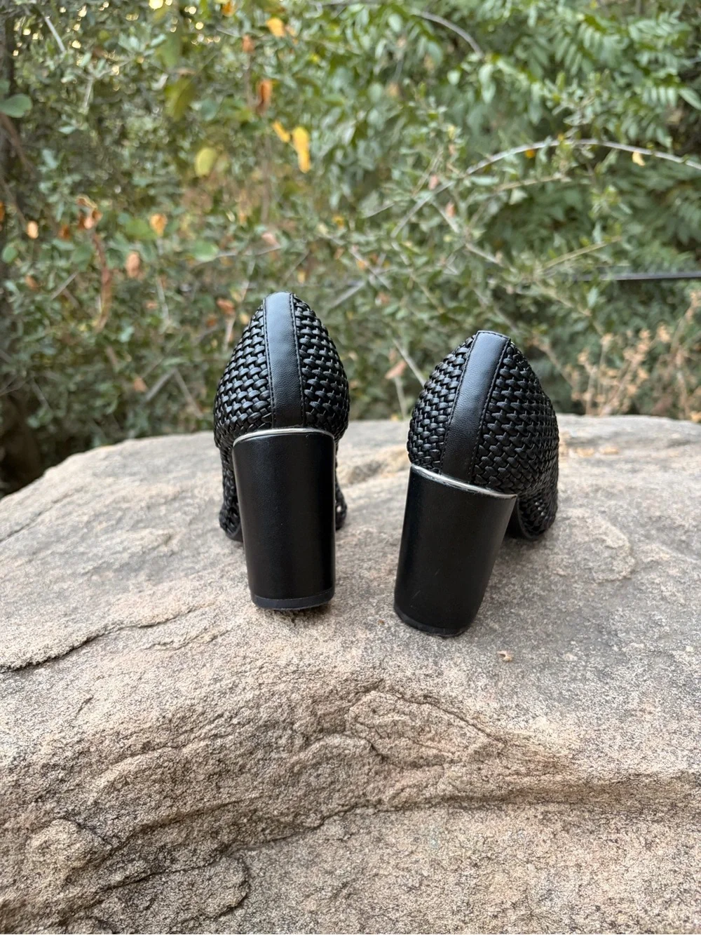 Woven Black Marx Fisher Heels